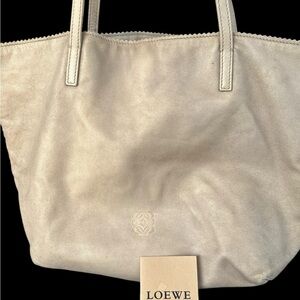 Loewe Champagne Leather Tote Bag